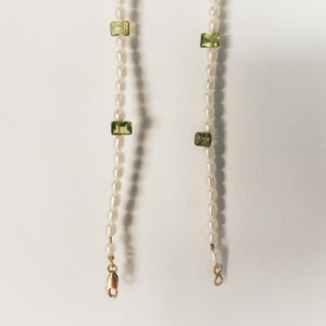 Baby pearls Peridot Necklace