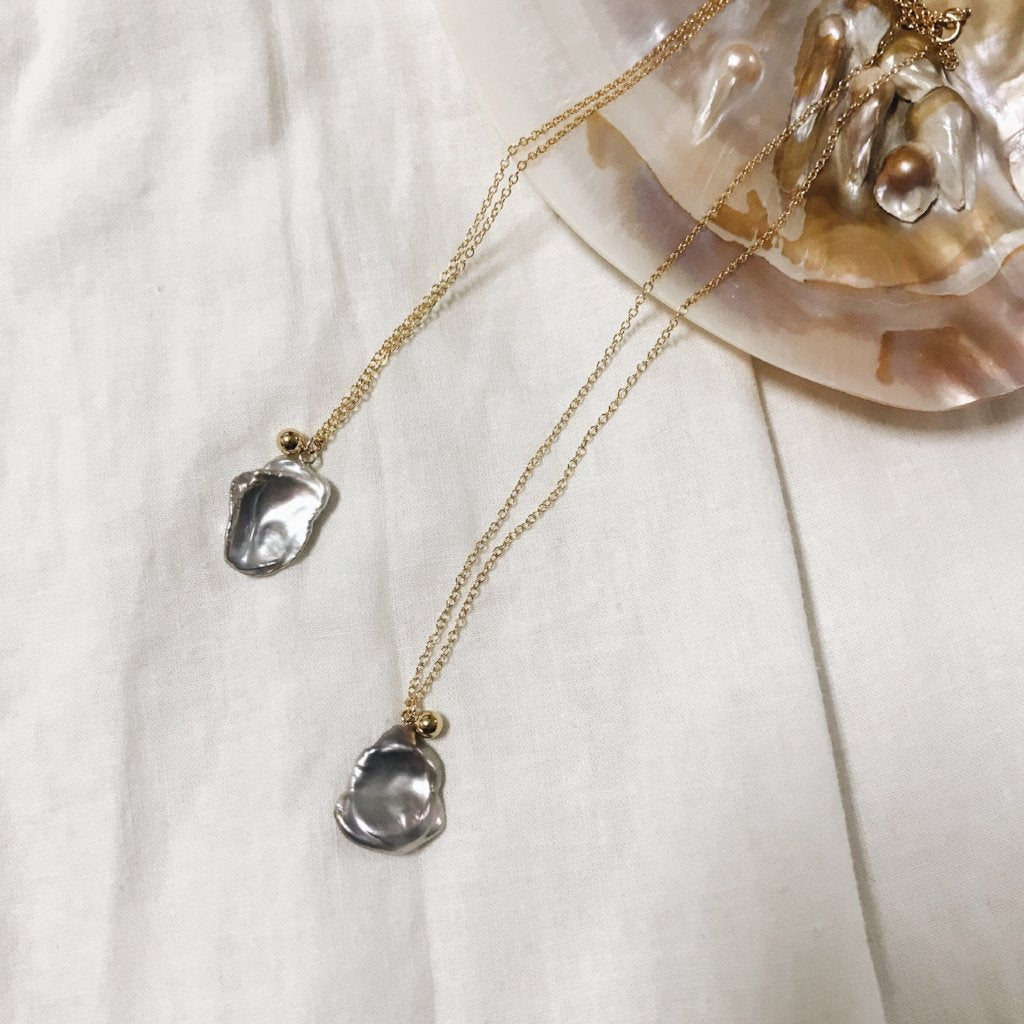 Keshi Gray Pearl Necklace